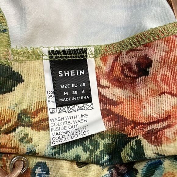 Shein woman’s crop/midriff multicolor a top. Size M - Picture 4 of 6